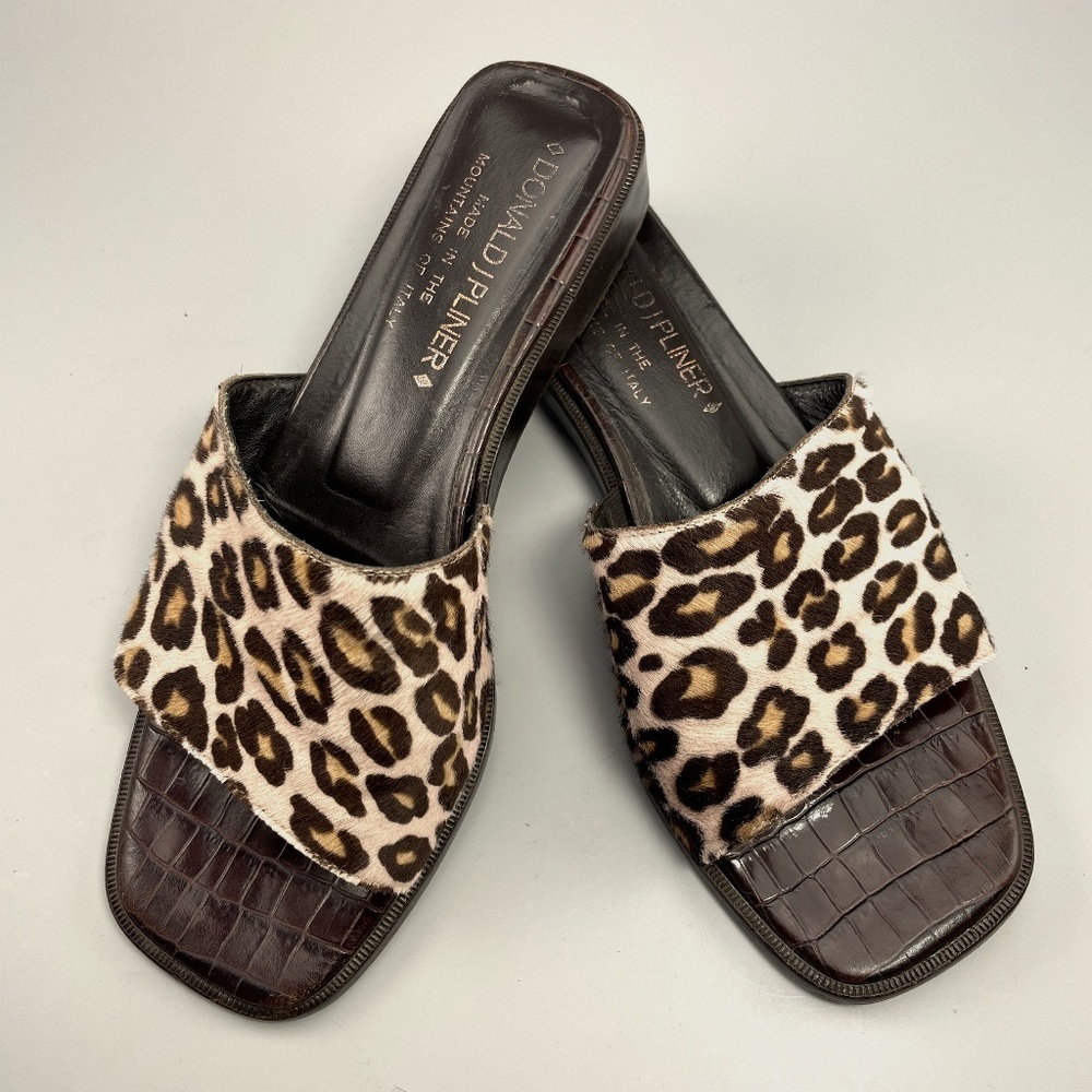 Donald J. Pliner Cheetah Print Leather Sandals